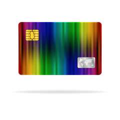 Colorful plastic card abstract design