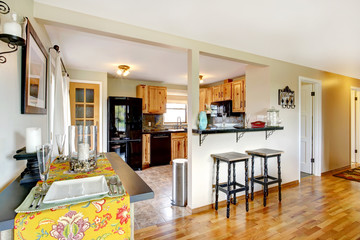Kitchen with dining table