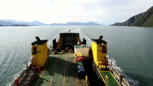 Cargo ship cruise in Patagonia