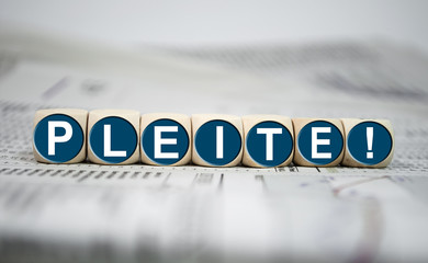 Würfel mit PLEITE