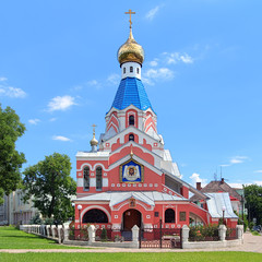 Fototapeta na wymiar Church of the Intercession in Uzhhorod, Transcarpathia, Ukraine