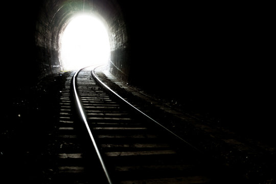 Fototapeta End of the tunnel