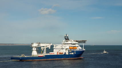 Offshore Supply Ship with Pilot Boat