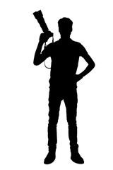 Silhouette of photographer.