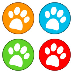 Paw buttons set
