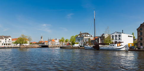 Fototapeta na wymiar Cityscape of old historical Dutch city Delft