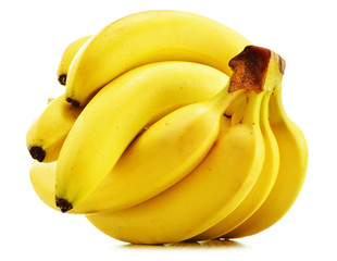 Bananas isolated on white