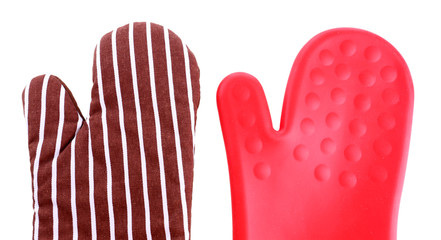Oven gloves isolated on white