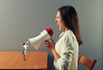 women with megaphone