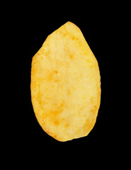chips on a black background