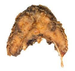 fried fish on a white background