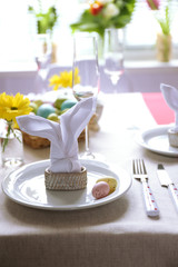 Beautiful holiday Easter table setting
