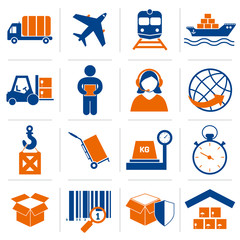 Logistic icons set