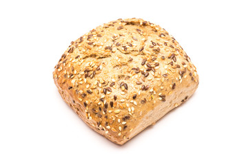 Healthy Bread With Seeds Isolated On White