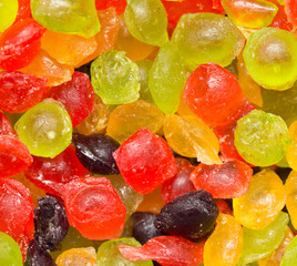 background of colored candies. macro