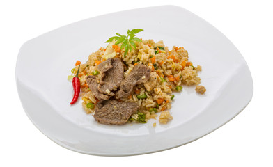 Fried rice with beef