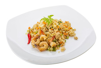 Fried rice with shrimps