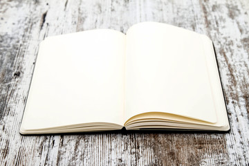 A notebook open