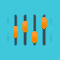 vector modern flat sound mixer