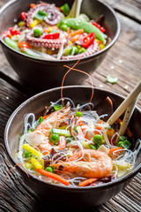 Chinese mix vegetables with seafood