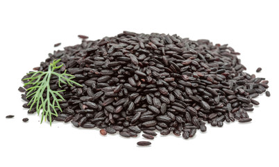 Black rice heap