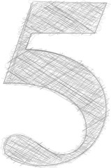 Freehand Typography Number 5
