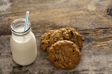 Milk and cookies childhood treat