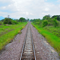 Fototapeta premium railway in country developing