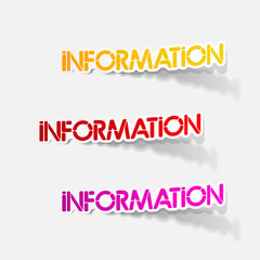 realistic design element: information