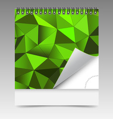 Fototapeta premium Calendar with spiral bind and abstract mosaic cover