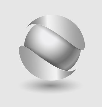 Silver ball elegant icon