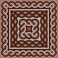 classic square Greek mosaic