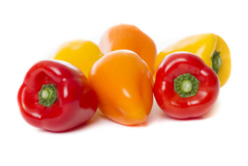 Fresh paprika's isolated on white background