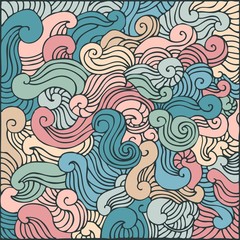 Fototapeta premium ornamental background, vector illustration, hand drawn