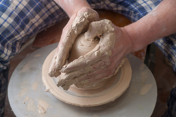 Hands of a potter