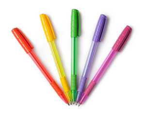 multi-colored ball pens