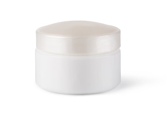 jar or blank packaging for cosmetic product isolated on a white