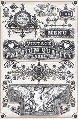Vintage Hand Drawn Graphic Banners and Labels
