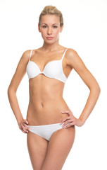 Obraz premium Portrait of young woman in lingerie