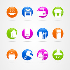 Design Kitchen Logo icon button cookware