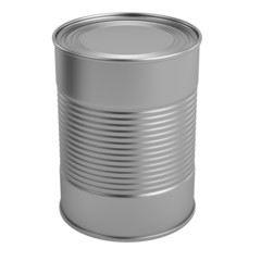 realistic 3d render of food can