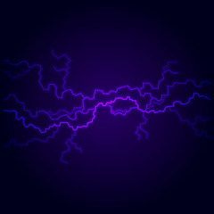 Blue Electric Lighting Effect, Abstract Backgrounds. Vector