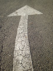 arrow on the road