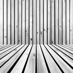 Zimmer aus Holz in grau