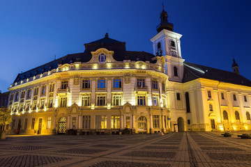 Fototapeta na wymiar Large Square in Sibiu Romania