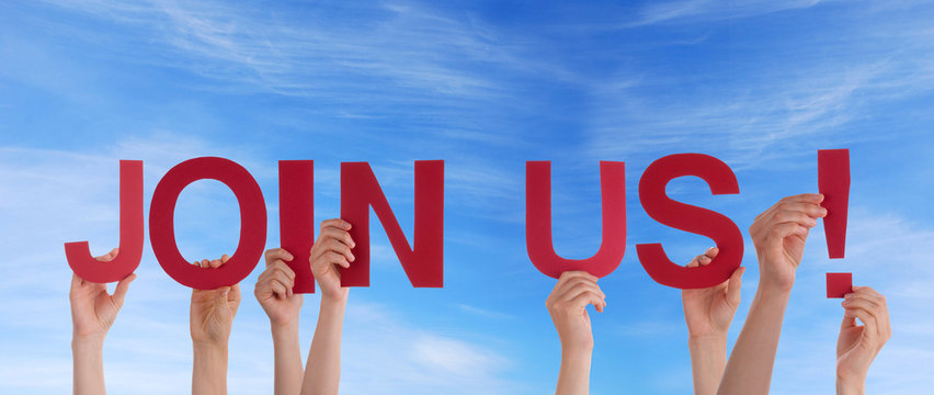 People Holding Join Us in the Sky