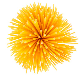 A bunch of dried spaghetti