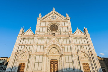 Fototapeta na wymiar The Basilica of the Holy Cross in Florence, Italy