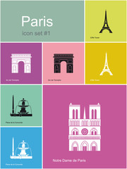 Fototapeta na wymiar Icons of Paris