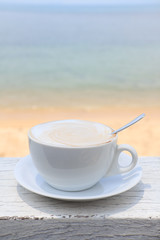 Morning coffee time on the beach